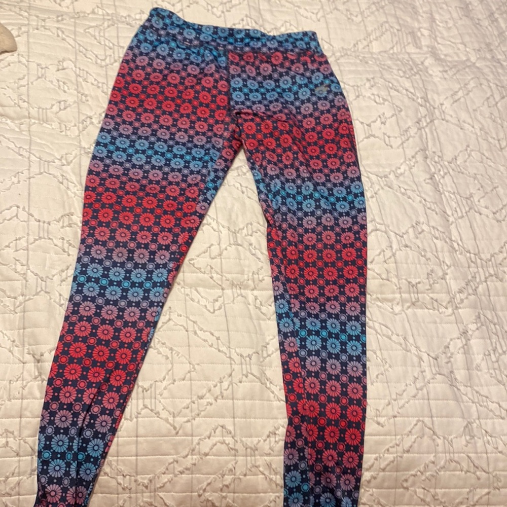 Rainbow flower leggings